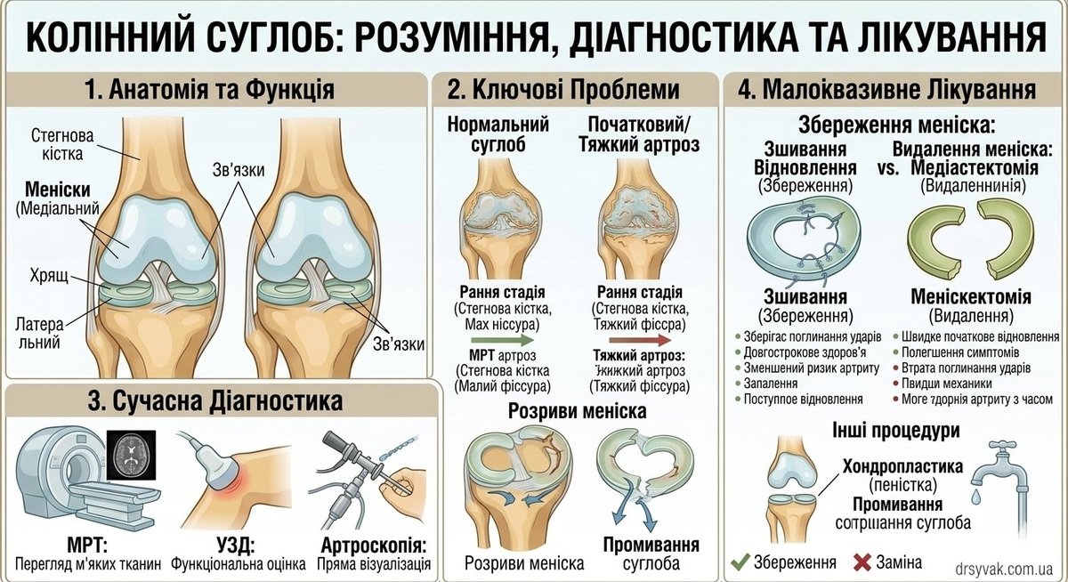 Методи діагностики колінного суглоба: МРТ, УЗД та артроскопія